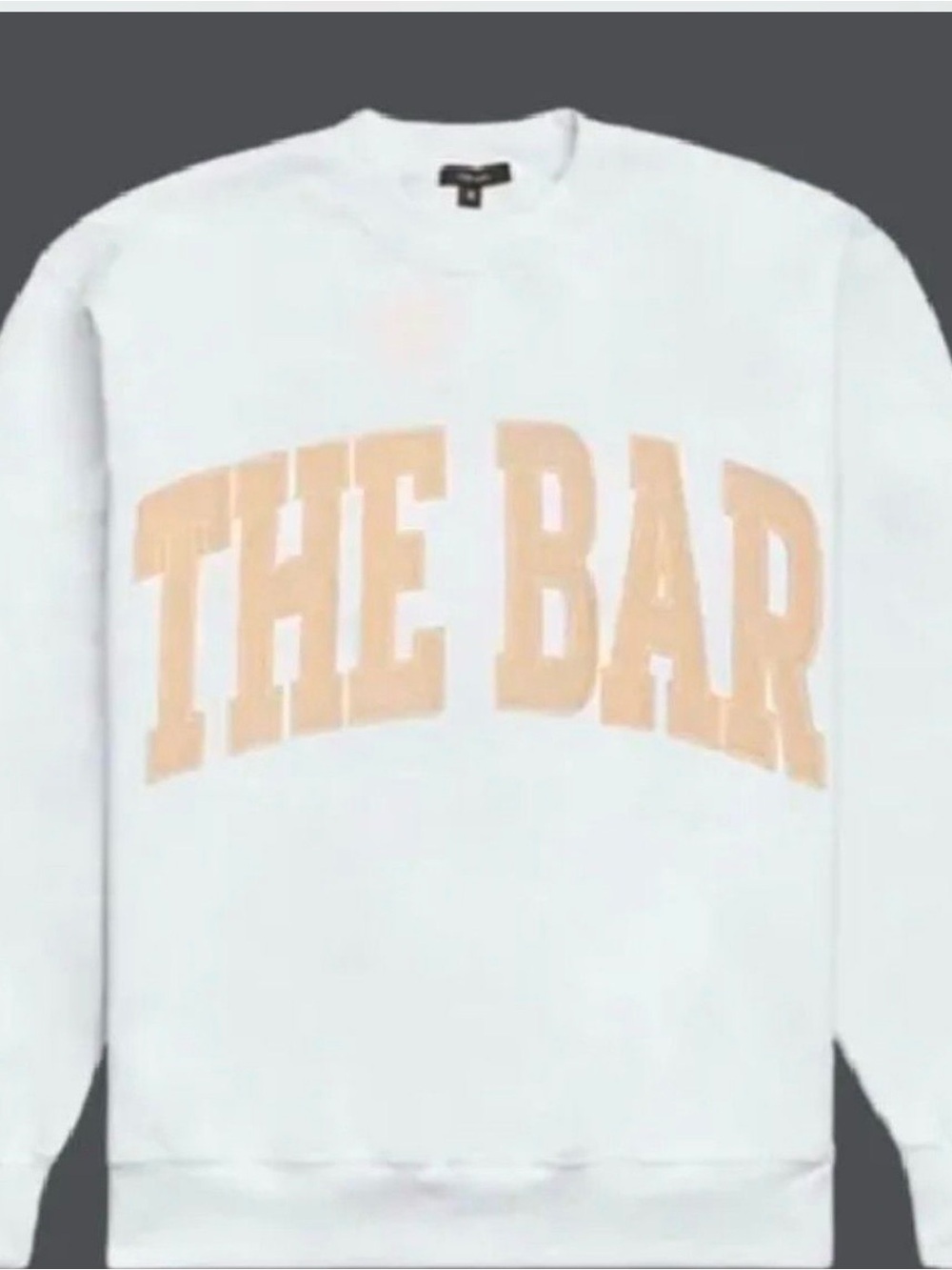 The Bar Cream and white White Graphic Sweatshirt pre-owned